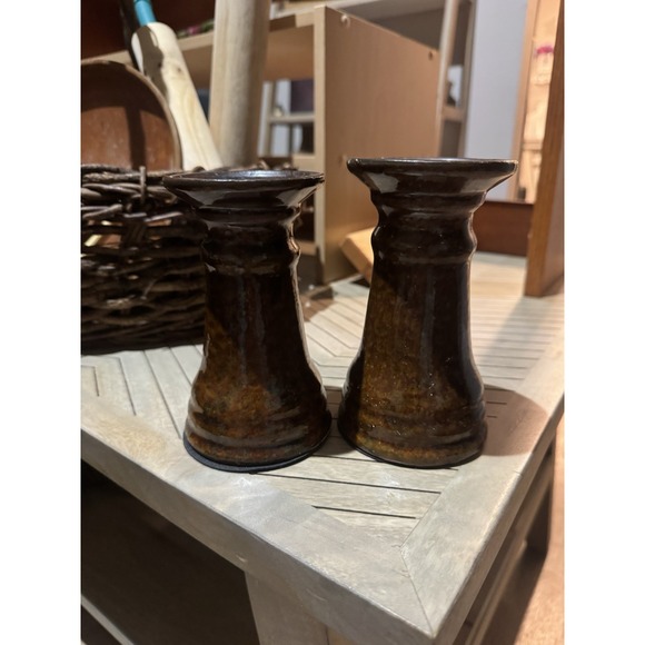 Handmade Other - A small, Candle Holders crafted from burl wood, organic wood grain patterns.